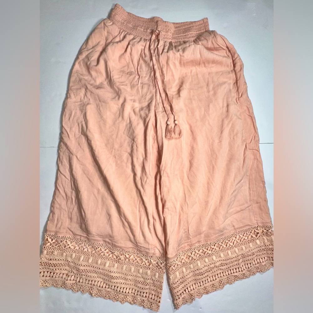 NWOT AMERICAN EAGLE wide-leg pants with crochet cutouts -‎ small